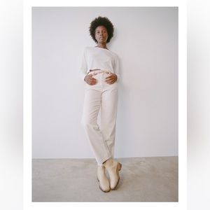 CARA STRAIGHT JEAN, DEADSTOCK TWILL, COLOR: PUTTY